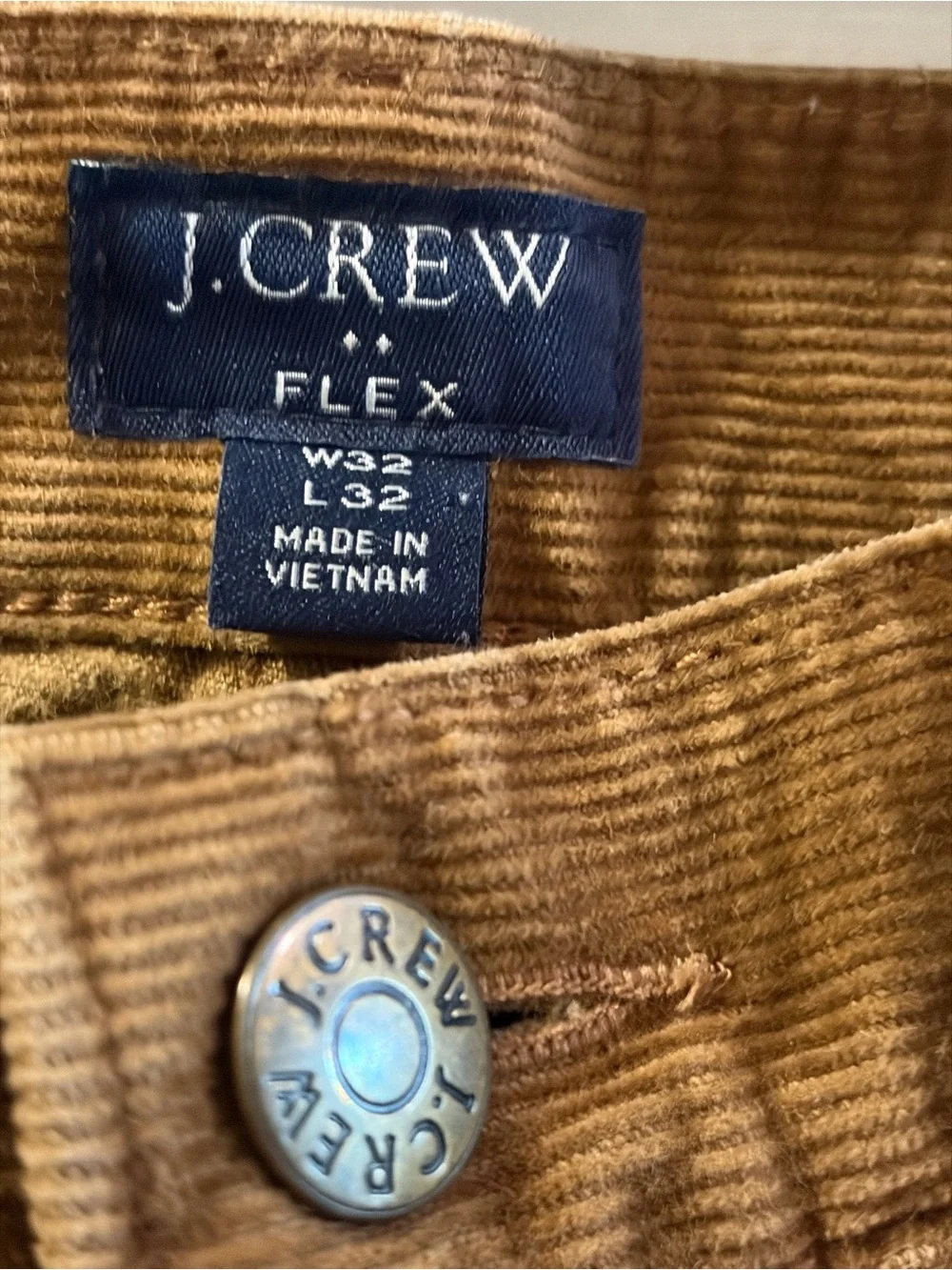 J. Crew Men's Corduroy Pants in Chestnut Brown